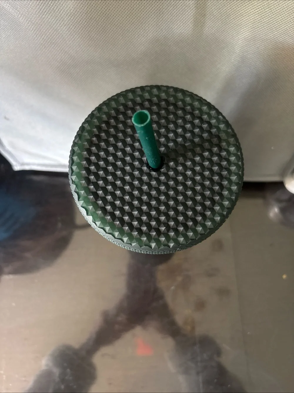 Starbucks Matte Forest Green Studded Cold Cup with Matching Straw